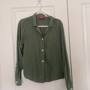BIG BUD PRESS FOREST GREEN BUTTON DOWN SHIRT (SAMPLE SALE)